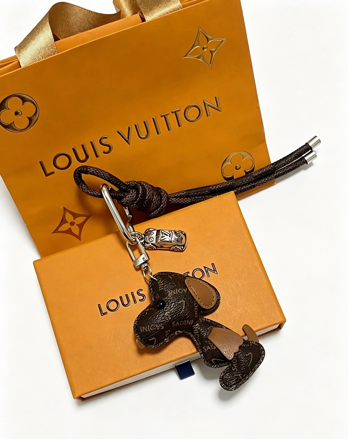 Louis Vuitton Monogram Dog Keychain